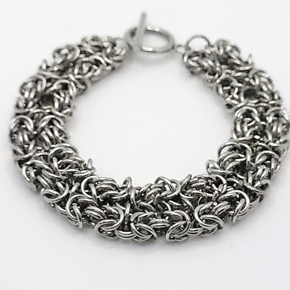 Stainless Steel x2 Byzantine Chainmaille Bracelet